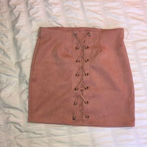 Suede skirt
